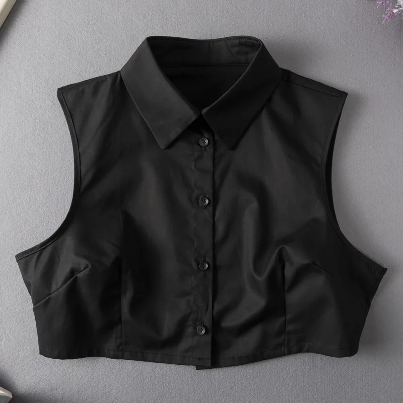 Black shirt collar fake collar women all-match sweater decorative collar stacking fake collar women shirt