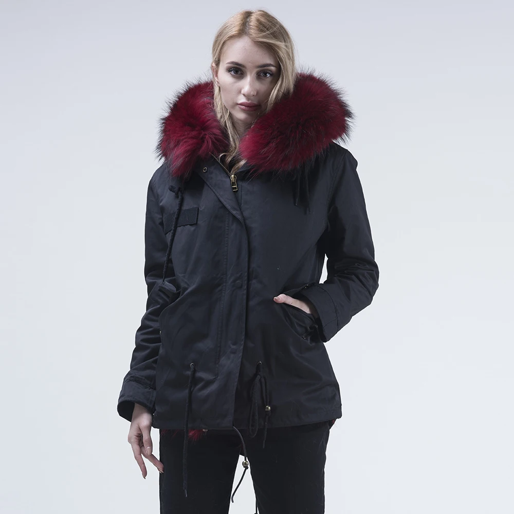 Parka Jassen Met Echt Bont Kraag Voor Vrouwen Lange Zwarte Winter Dikke Warm Russische Stijl Afneembare Faux Bont Gevoerde Jassen vrouwelijke