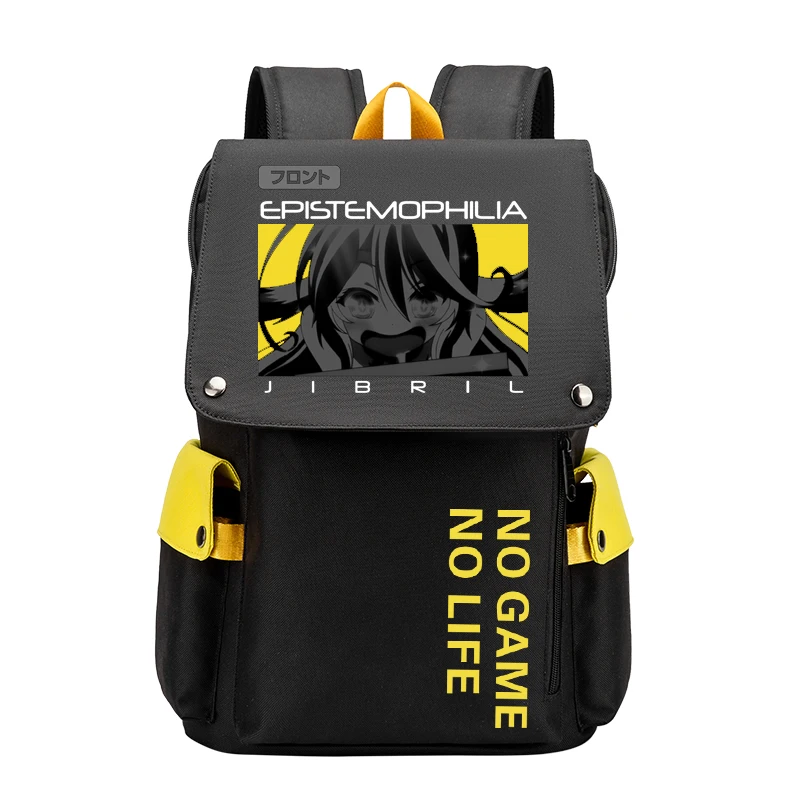 

NO GAME NO LIFE Kawaii Women Back PACK Flag School Backpack Anime Students Bookbag Large Travel Bagpack Cartoon Laptop Backpack