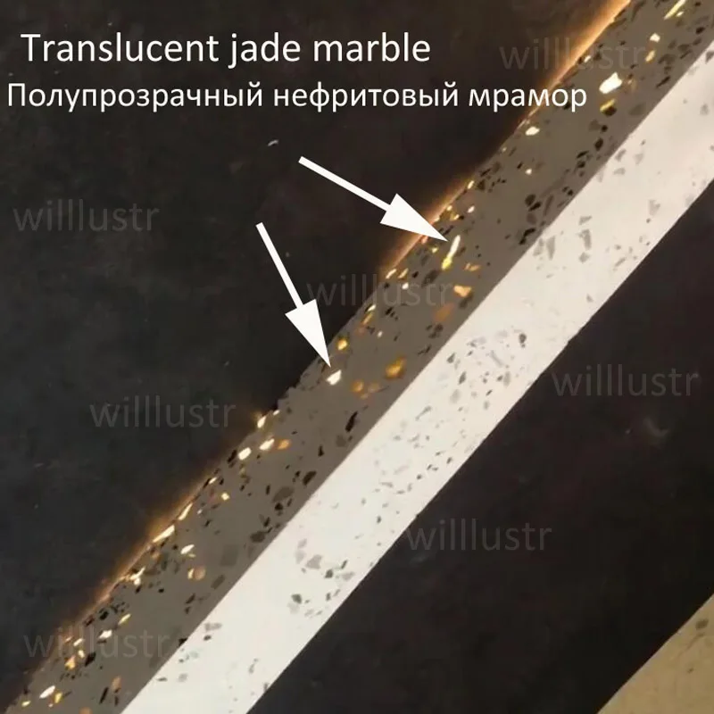 Handmade Terrazzo Pendant Lamp Translucent Jade Marble Nordic Cement Waterstone Suspension Light Restaurant Hotel Office Bar