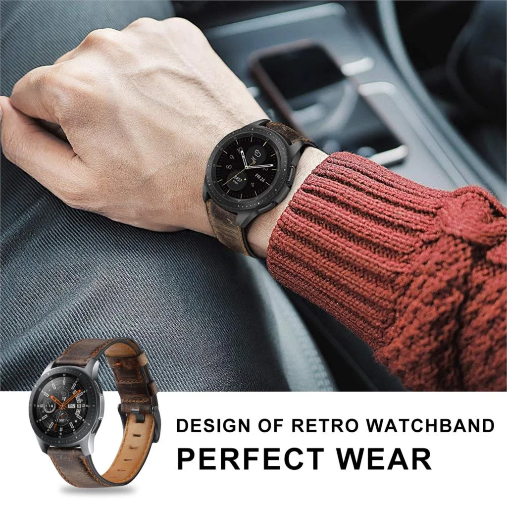 High Quality Genuine Leather Quick Release Watch Strap 20mm 22mm band For Garmin Venu 2 / Vivoactive 4 3 / Forerunner