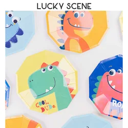 Disposable Tableware Ocean Dinosaur Animal Theme Plates Cups Birthday Party Supplies Children'S Day Party Supplies S00871