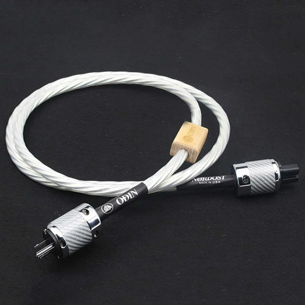 TOP-HiFi Nordost Odin US/EU AC Power Cable Cord CD Amplifier Player Audio Power Cable Line with Carbon Fiber US EU Power Plug