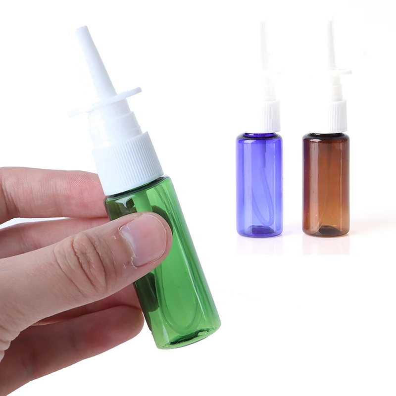 20ml Empty Plastic Nasal Pump Spray Bottles Sprayer Mist Nose Refillable Bottle