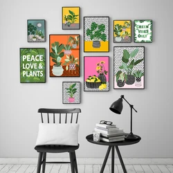 Boho Poster Botanical Bathroom Canvas Painting Tropical Indoor Plants Jungle Art Print Nordic Wall Picture For Living Room Decor