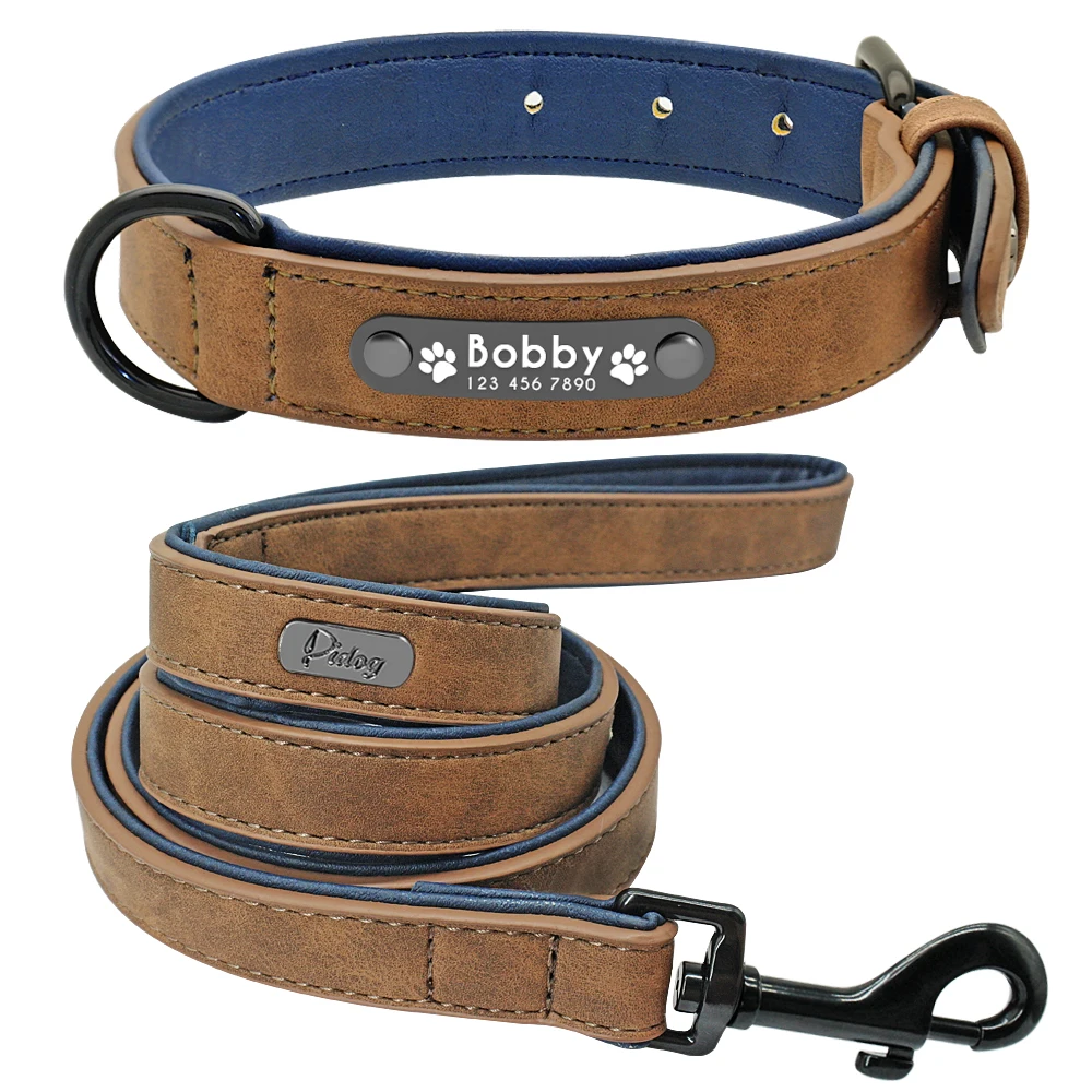 VIP Link--Customized Dogs Collars Personalized Padded Collar Leather Dog Walking Leash For Small Medium Large Dogs