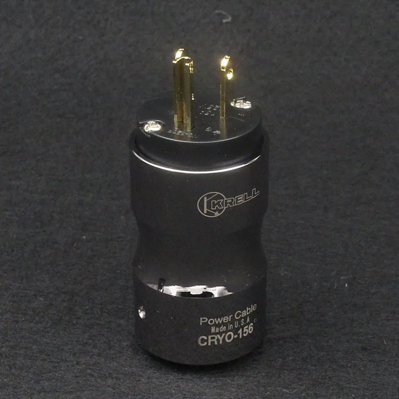 Krell 24K Gold Plated US Standard Male Mains AC Power Plug Audio HIFI US Famale Power Supply Socket
