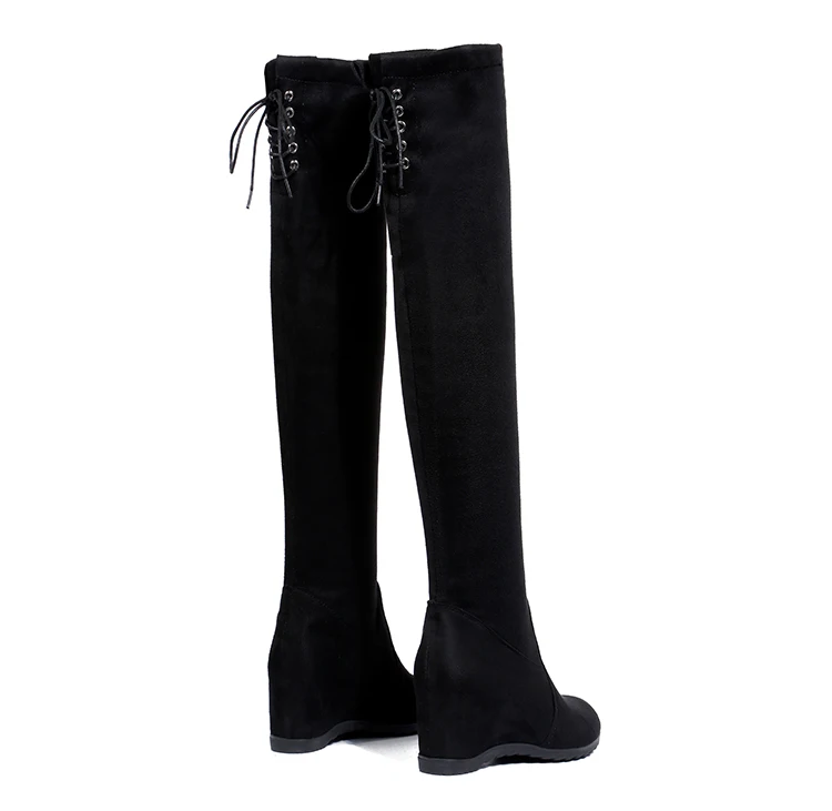 Sexy Lace Up Over Knee Boots Women rome style Boots Women Flats Shoes Woman suede long Boots Botas Winter Thigh High Boots 35-43