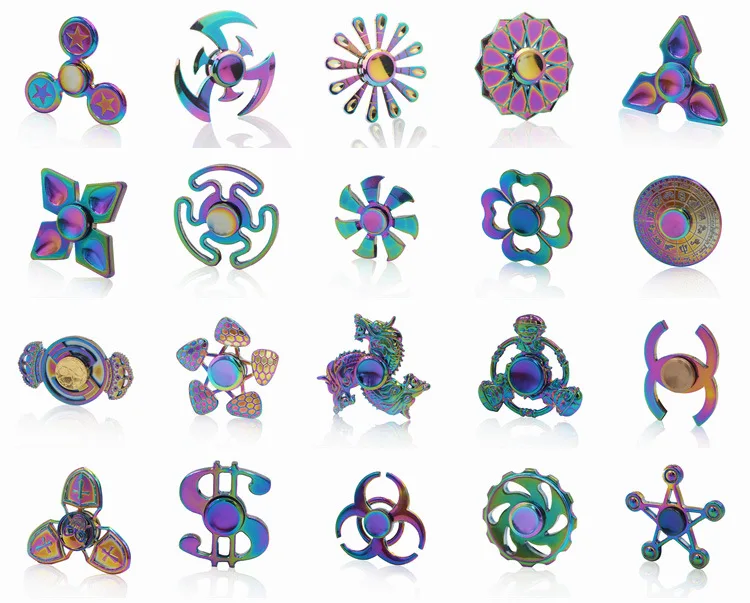 Rainbow Metal Finger Spinner R118 Bearing Spinner Toy Adult Toys for Children Relieve Stress ADHD Fidget Spinner Toys