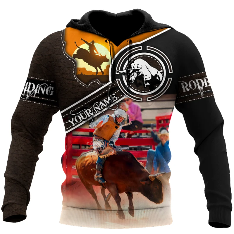 

PLstar Cosmos 3DPrint Newest Personalized Name Bull Riding Unique Unisex Men/Women Hrajuku Streetwear Hoodies/Zip/Sweatshirt A-7