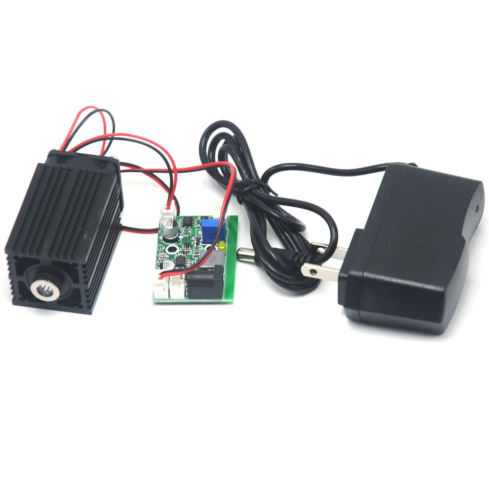 Line 532nm 80mW Green Laser Diode Module w/12V 1A Adapter &Fan Long time working