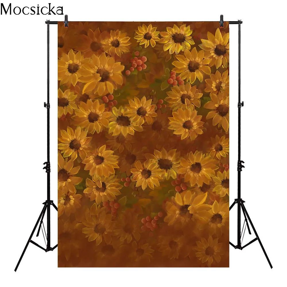 新生児の肖像画の背景写真、ヒマワリのテクスチャ、子供の誕生日の背景、妊婦の写真撮影、古いマスター