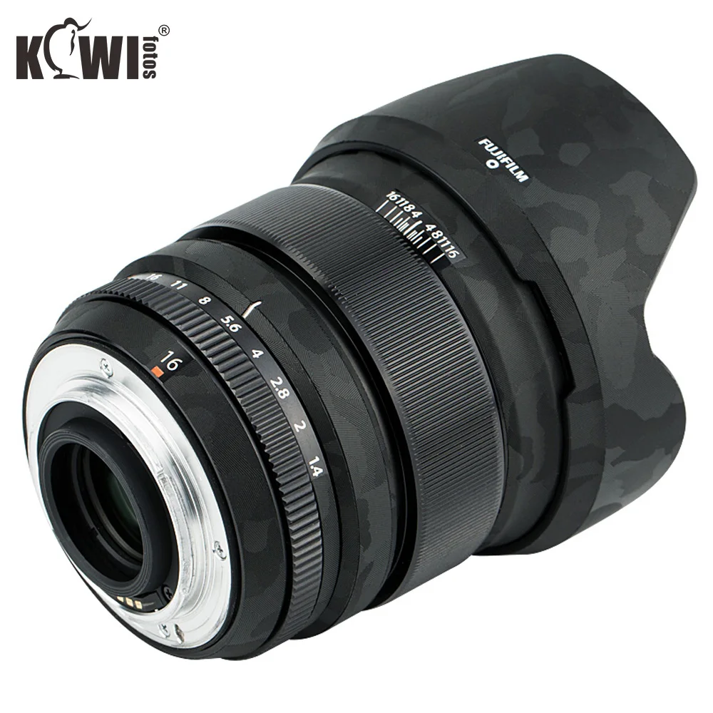 Película protectora de lente antiarañazos para cámara FUJINON XF16mm F1.4 R WR, Protector de lente LH-XF16 FUJIFILM, piel 3M Stikcer Shadow, color negro