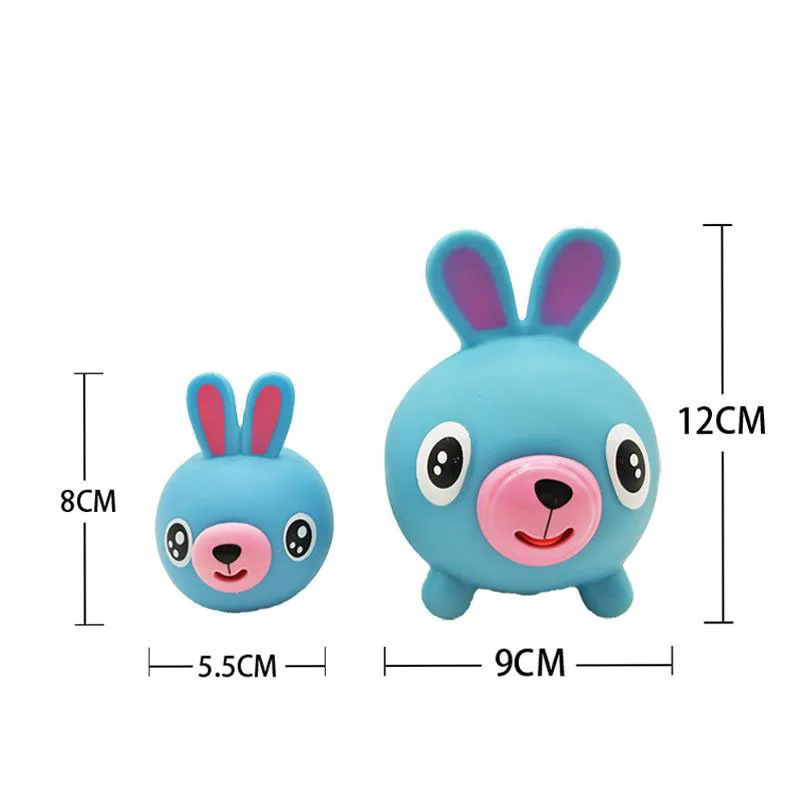 Kleine Size Tong Voice Squeeze Decompressie Nieuwigheid Vent Vocal Speelgoed Konijn Varken Tijger Puppy Squishy Anti-Stress Poppen J0407