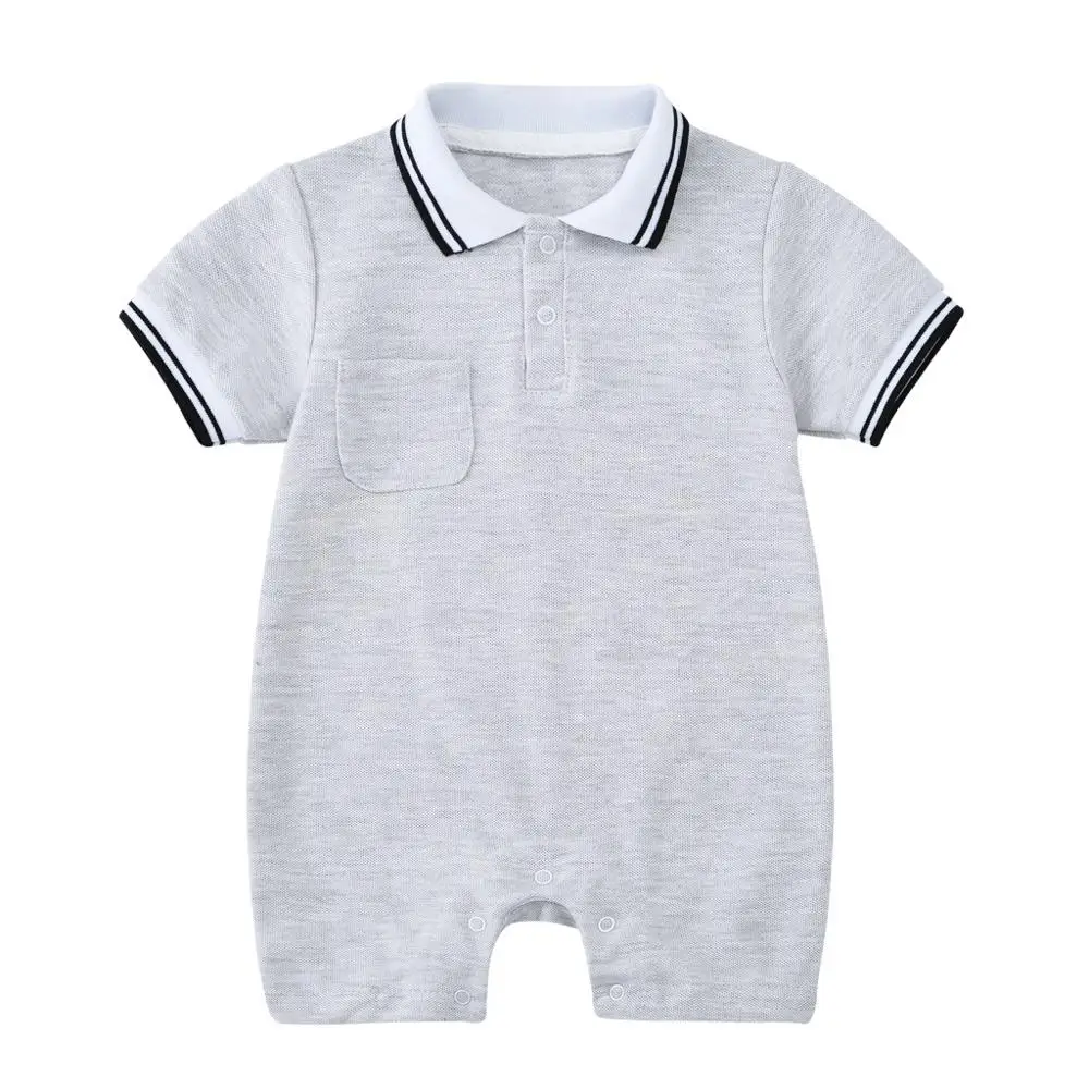 2021 Cotton Newborn Bodysuits Baby Girls Jumpsuits Summer Short Toddler Clothing Fashion Clothes Children\' Kids POLO Shirt