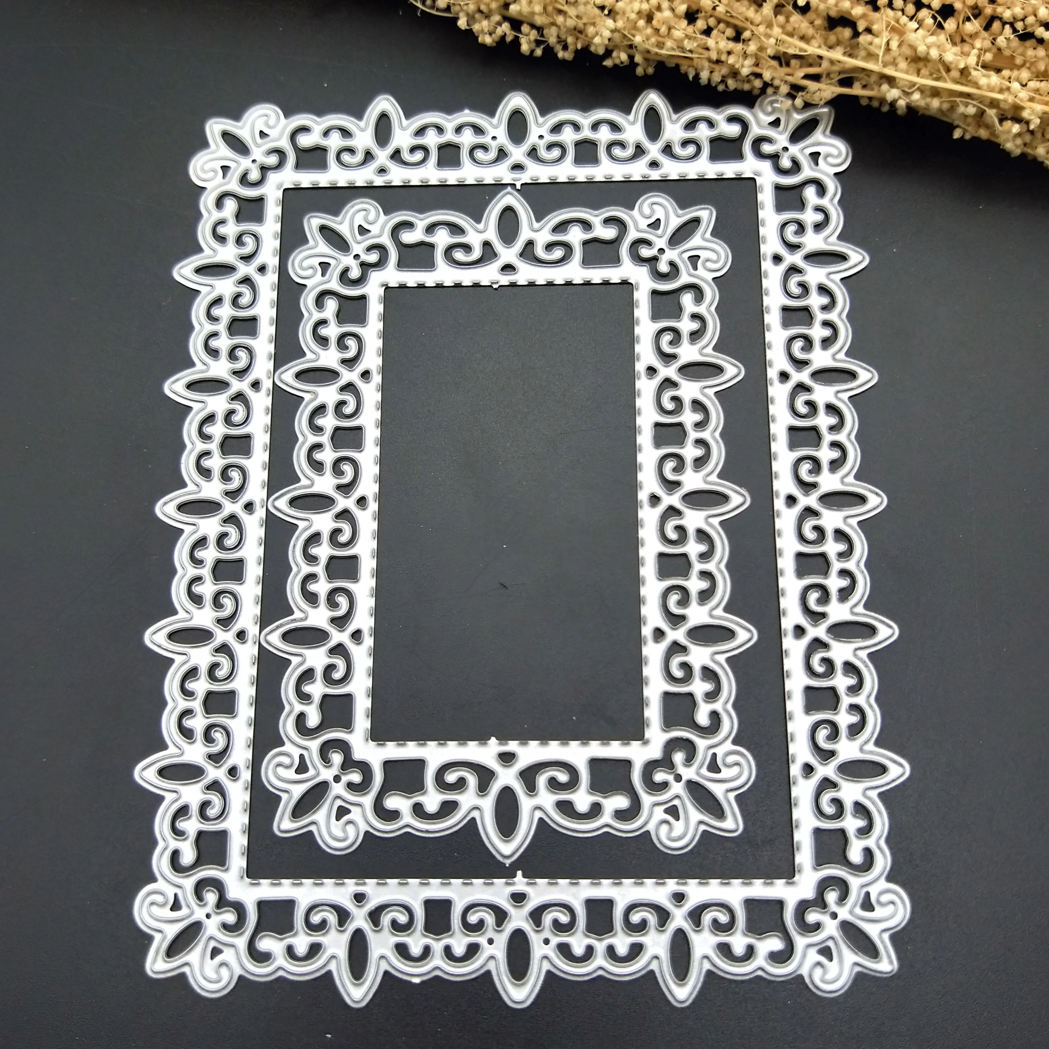 Square Lace Metal Cutting Dies Hollow out Scrapbooking For wedding Card Making DIY Embossing Cuts New Craft Pattern