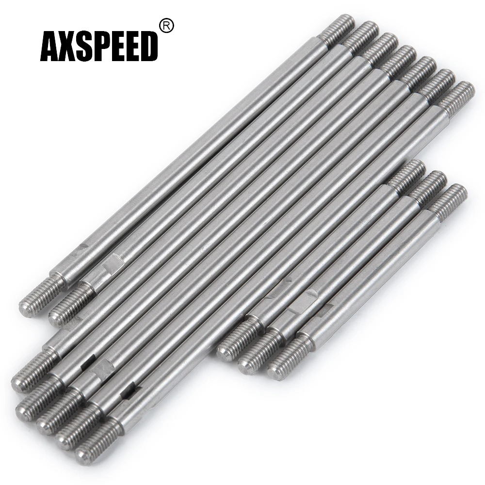 AXSPEED 10pcs Stainless Steel Link Rods Steering Linkage for TRX-4 TRX4 313/324mm Wheelbase 1/10 RC Crawler Car Parts