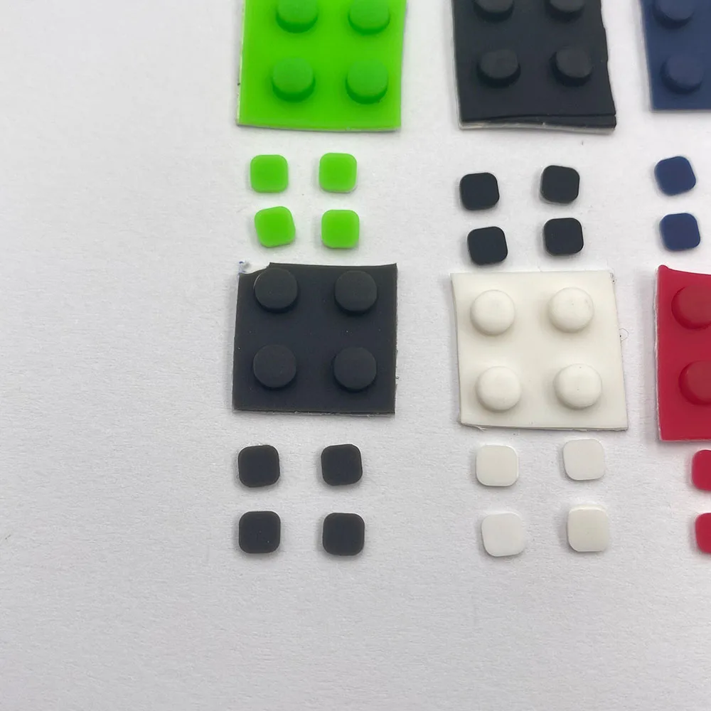 1Set OEM العلوي LCD مسامير ثقب غطاء ل جديد 3DS XL LL وحدة التحكم الجبهة الخلفية المسمار قواعد مطاطية غطاء