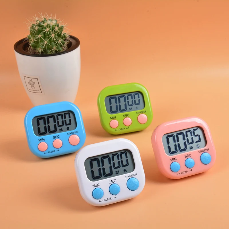 Kitchen Timer Magnetic Lcd Digital Countdown Stopwatch with Stand Practical Cooking Baking Sports Alarm Clock Reminder Tools