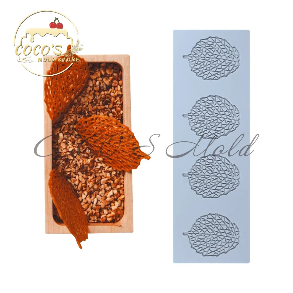 Leaf Design Fondant Impression Cake Lace Mat Cake Border Silicone Mold Cake Decorating Tools Kitchen Supplies Bakeware