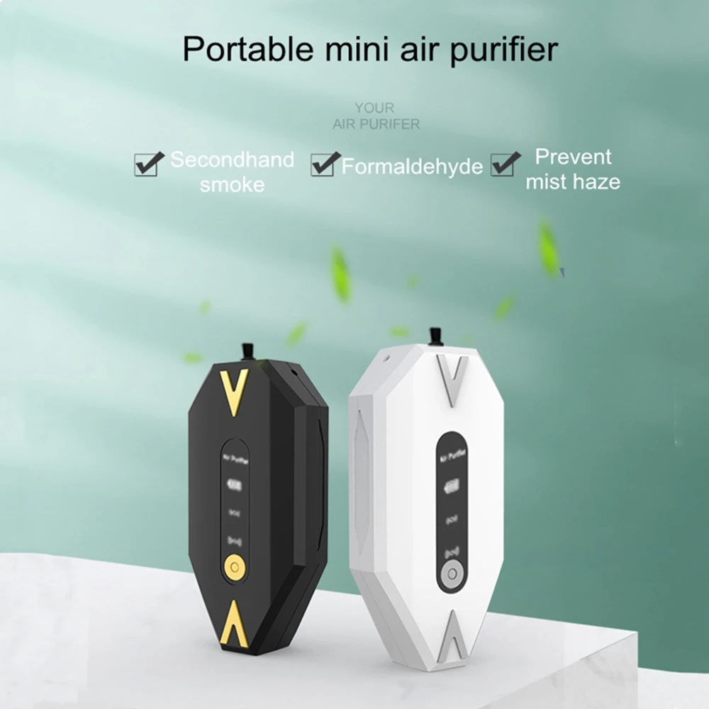 Очиститель воздуха в виде ожерелья, Lonizer, мини-устройство для устранения смога и формальдегида, USB-перезаряжаемый Отрицательный Lon-генератор