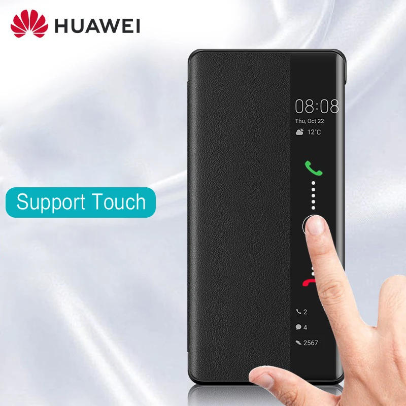 الأصلي هواوي P50 برو حافظة P 50 برو سيليكون الذكية غطاء جلد الوجه 360 للصدمات المغناطيسي رجل الأعمال جودة عالية