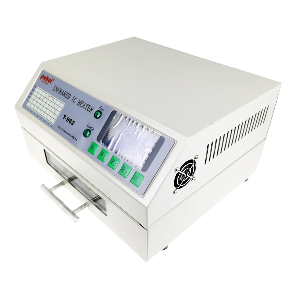 Imagem -03 - Reflow Solda Forno com Aquecedor Infravermelho ic Estação de Retrabalho Bga Smd Smt t 962 Puhui-t962