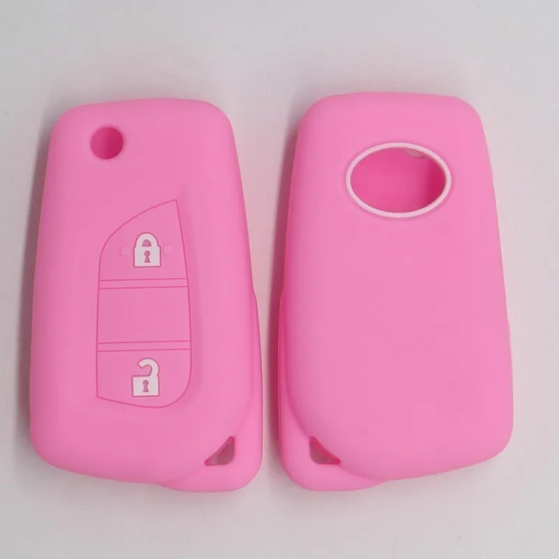 2PC Silicone Car Key Case For Toyota Sienta Alphard Voxy Noah Esquire Harrier Keyless Remote Fob Shell Jacket Sleeve Protector