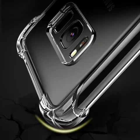 Stötsäkert silikonskal för Samsung Galaxy J4 J6 A6 A8 2018 S8 S9 Plus A3 A5 A7 J3 J5 J7 2016 2017 S7 Edge-skal Not 8 9 10 best sales S7 Edge-skal - №2