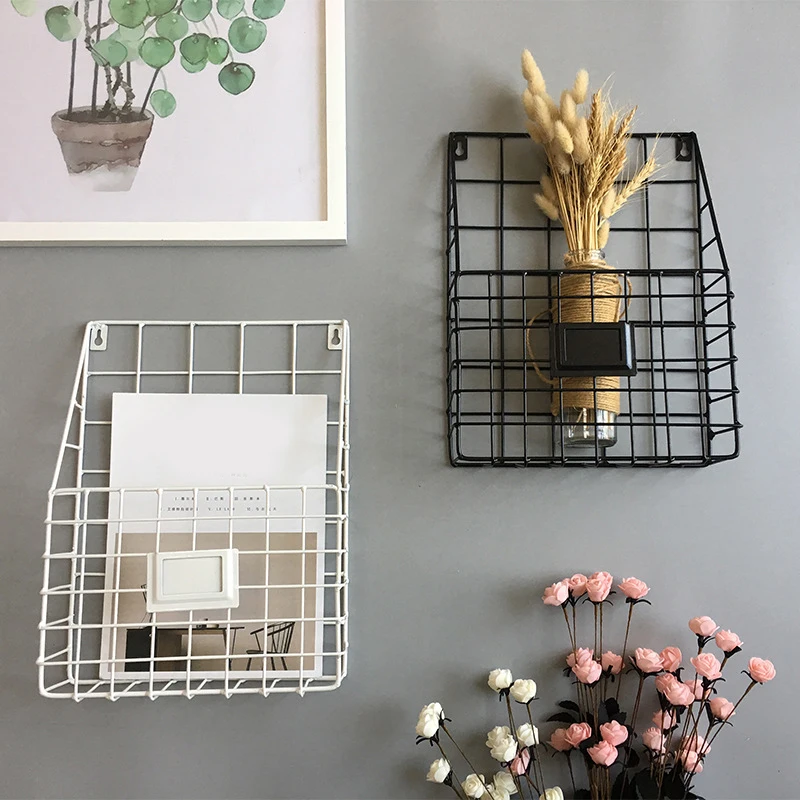 Grid Hanging Rack for Newspaper and Magazine, Storage Basket, Wall Decoration, Home and Office, New, Hot Sale