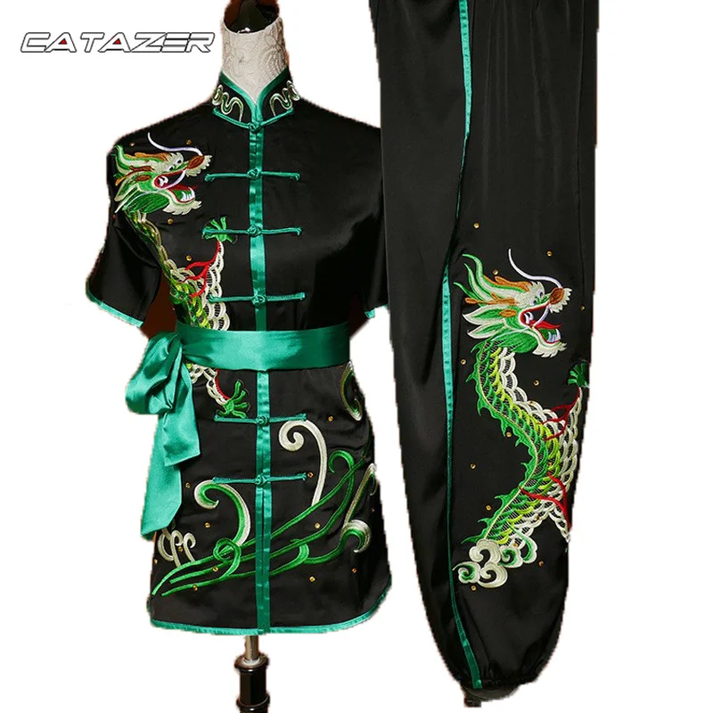 

High Quality Embroidery Changquan Tai Chi Suit Shaolin Kung Fu Martial Arts Uniform Custom Tailor Need Your Measurements