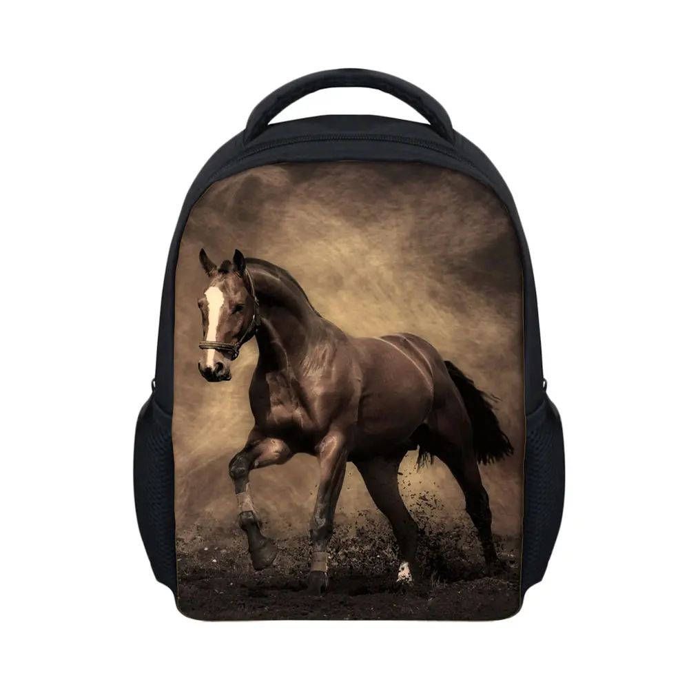 2025 Animal Horse Print School Cute Backpack Toddler Kids Schoolbag Pretty Little Boys School Bags Child Baby Mochila Feminina