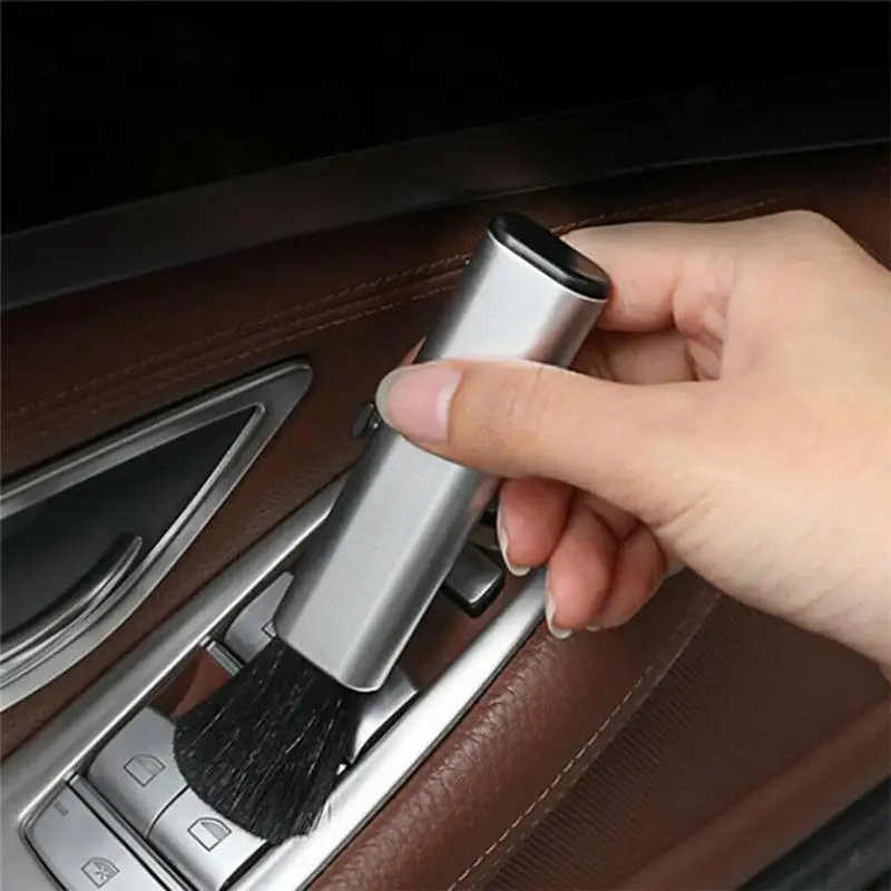 Car telescopic cleaning hard bristle brush keyboard brush telescopic wool brush computer digital keyboard rubber handle wool car