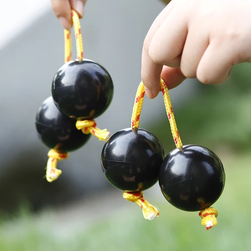 Imagen 2 del producto 1 par de bolas de arena rítmicas Asalato ABS agitador de mano bolas de arena Maracas instrumento Musical de percusión para niños educación temprana