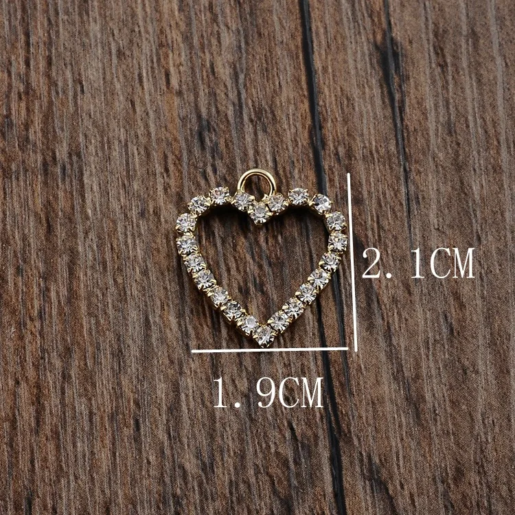 JKJ 50pcs/lot Love Peach Heart-shaped Pendant Accessories DIY Handmade Jewelry Material Manufacturers Wholesale