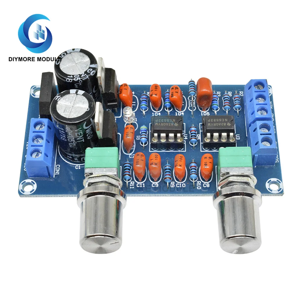 NE5532 Low Pass Filter Board Subwoofer Volume Control Board Amplifier Module 9-15V Preamplifier Module