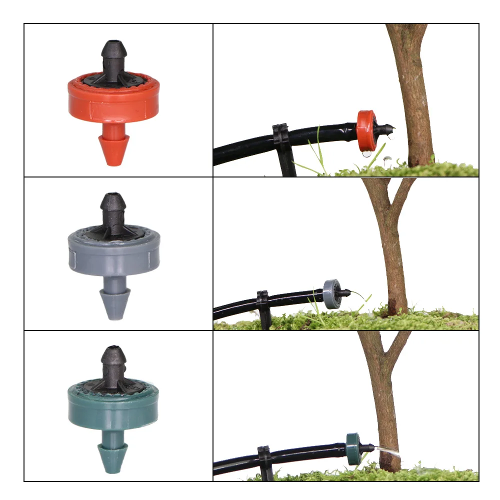 20PCS 2L 4L 8L Pressure Compensating Emitter Dripper Self-cleaning Drip Irrigation Water Regulator 4/7 Pipe Hose Puncher