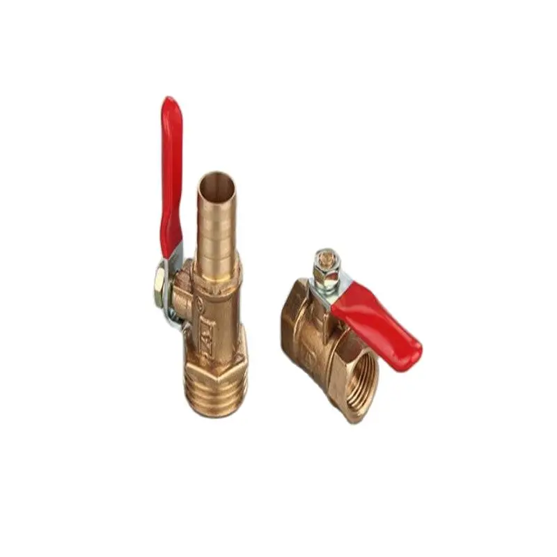 Red Handle Ball Valve Small  Faucet Switch 1 Point 2 Points 1/4 Release Venting Water Pipe