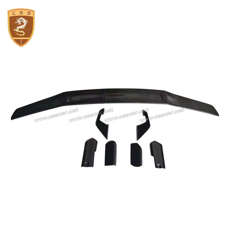 real carbon fiber rear wing spoiler for Lamborghini Huracan LP610 LP580 retrofit vors style two trunk lid tail fin decoration