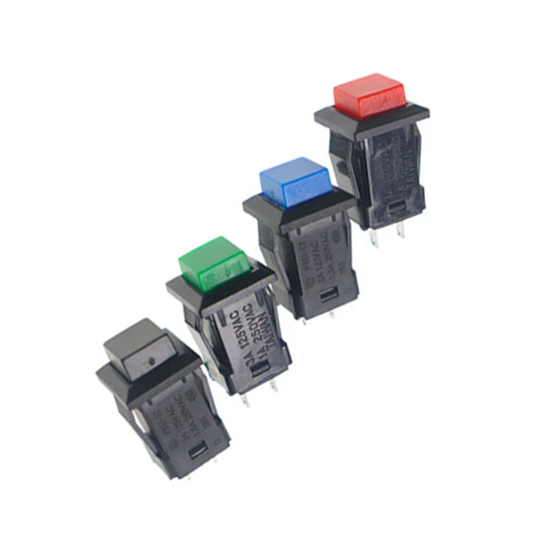 5pcs DS-429 A/B 12MM Momentary Self-reset/Self-Lock Push button Switches ON-OFF Red Green Push Button Switch