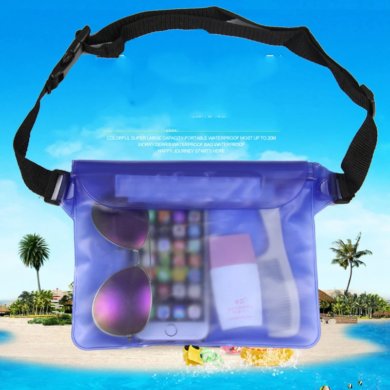 مقاوم للماء الغوص حقيبة سباحة تحت الماء الجاف الكتف الخصر حقيبة ظهر جيب الحقيبة التزلج على الجليد أكياس الهاتف المحمول