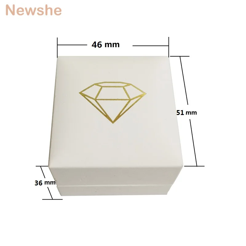 Newshe Plain High Quality Velet Gift Box for Rings No Logo Luxury Jewelry Packaging Wholesale Customer-make Service