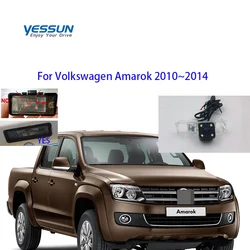 CCD Rear View Camera For Volkswagen Amarok 2010~2014 Parking Reverse Backup 4 LED CAMERA Car license plate