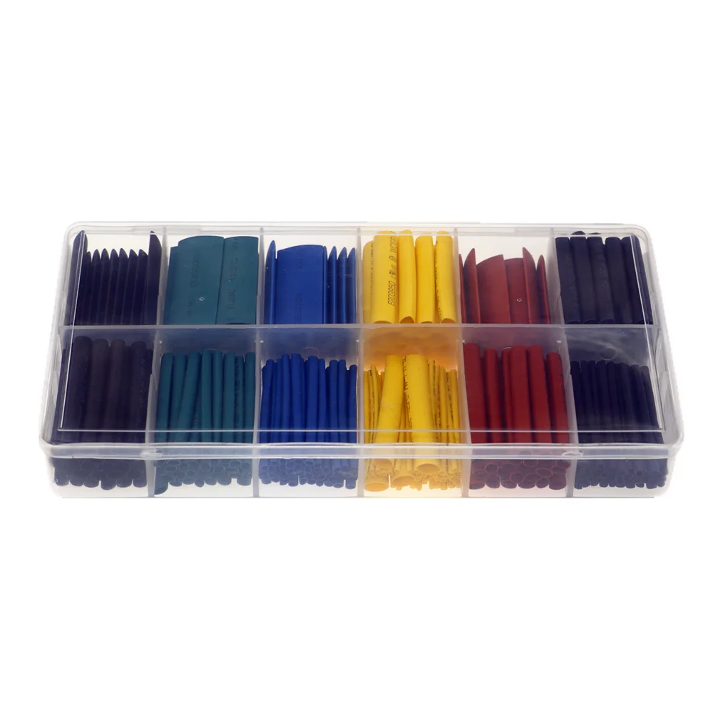 280pcs Heat Shrink Tubing Insulation Shrinkable Tube Assortment Electronic Polyolefin Wire Cable Sleeve Kit