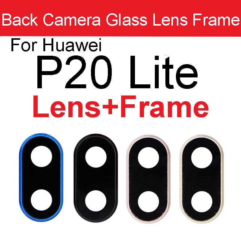 Rear Camera Lens For Huawei P20 P20 Pro P20 Lite Back Camera Glass Cover Frame Cover Holder Protection Lens Replacement Parts