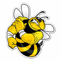 PVC-0137# Various Sizes Self-adhesive Decal Bee Strong Car Sticker Waterproof Auto Decors on Bumper Rear Window