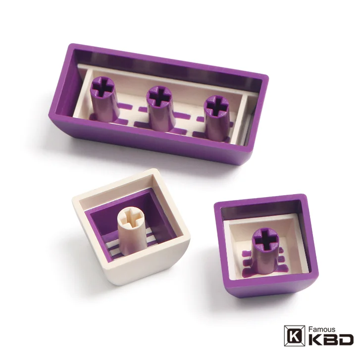 Imagem -05 - Maxkey SA Teclado Roxo Branco Molde de Injeção de Duas Cores Material Abs de 134 Teclas Adequado para a Maioria dos Teclados Mecânicos