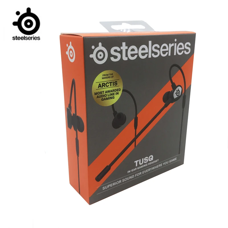 

Игровая гарнитура Steelseries Tusq для мобильных устройств, ноутбуков и настольных компьютеров, с двойным микрофоном длиной 3,5 мм