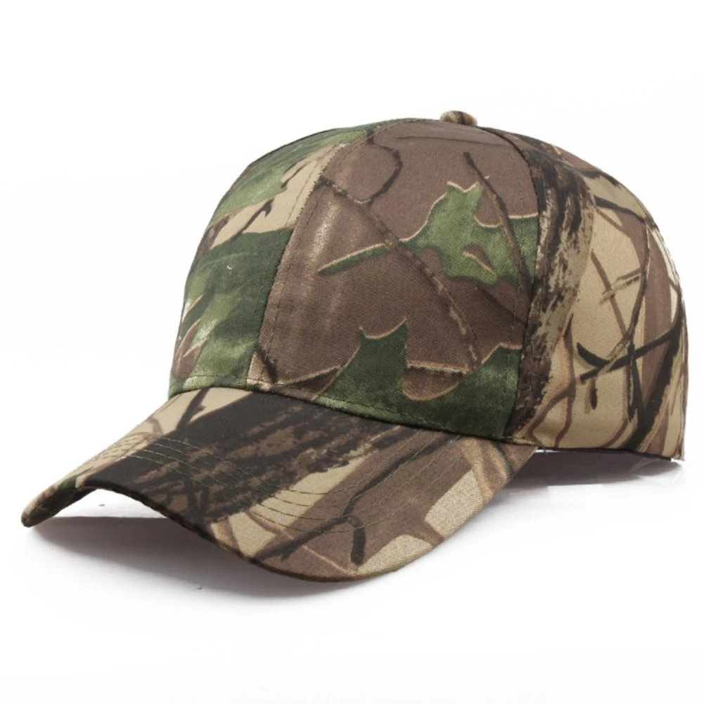 Gorra de camuflaje con estampado de hojas de jungla para hombre y mujer, gorro de béisbol de secado rápido con protección solar, Unisex