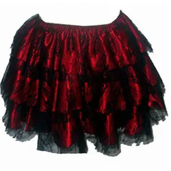 Women Sexy Burlesque Multi-layer Ruffle Overbust Corset Dancer Cabaret Fancy Hen Party Outfit With Petticoat Corset Skirt